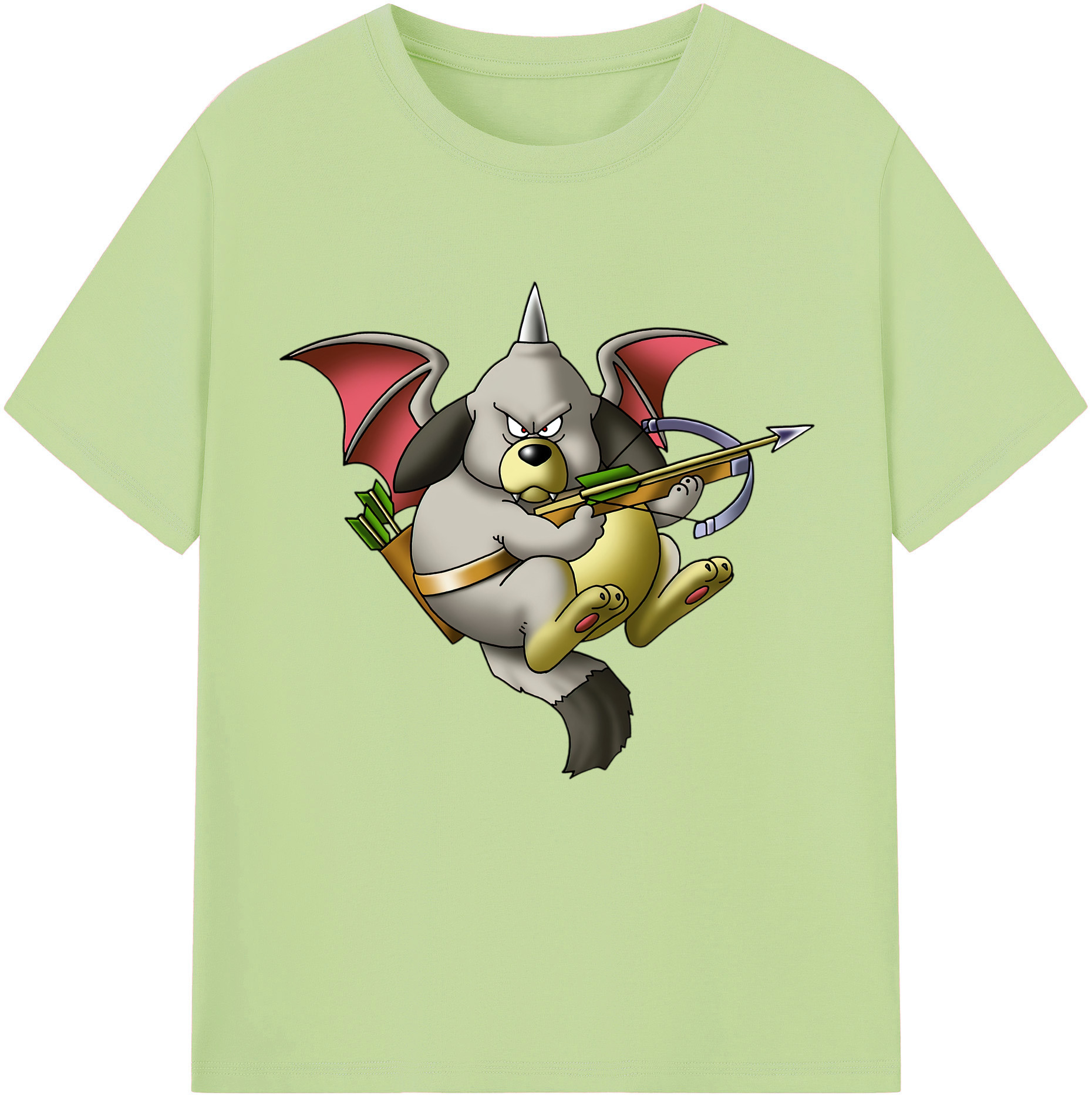（画像用） ドラゴンクエスト Doragon Kuesuto Dragon Quest 綿100％半袖Tシャツ（フロントプリント）